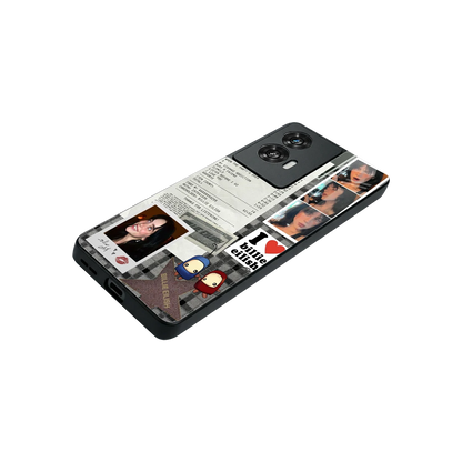 Billie Eilish stylish phone case for motorola edge 50 fusion | glossy glass and slim fit