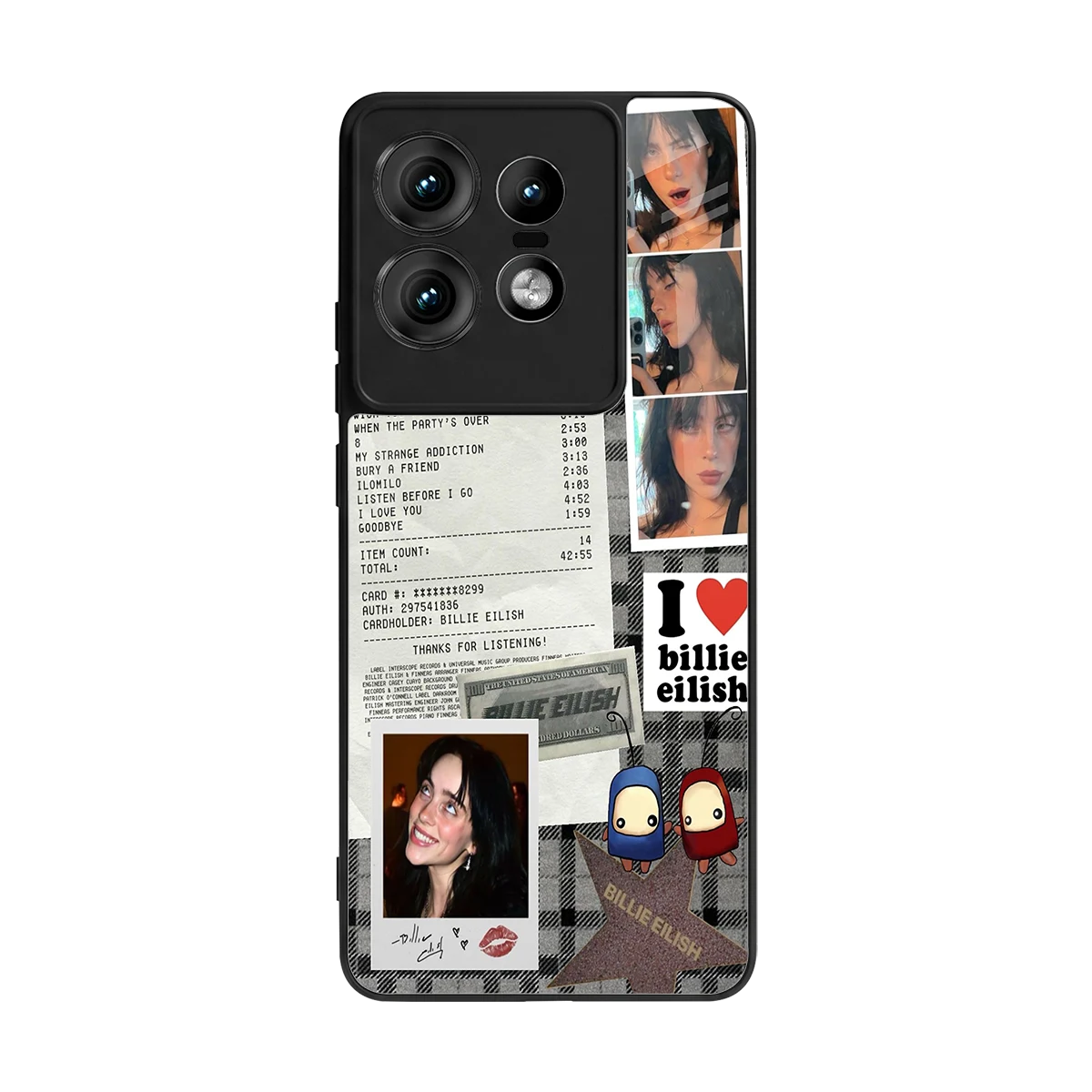 Billie Eilish back phone cover | glass case for motorola edge 50 pro