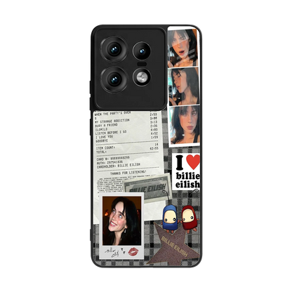 Billie Eilish back phone cover | glass case for motorola edge 50 pro