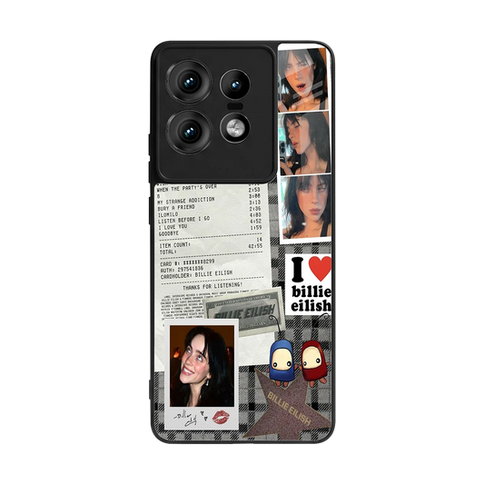 Billie Eilish back phone cover | glass case for motorola edge 50 pro
