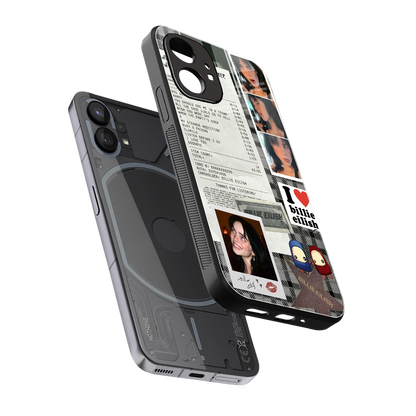 Billie Eilish sleek nothing phone 1 cover with tempered glass back and TPU edges
