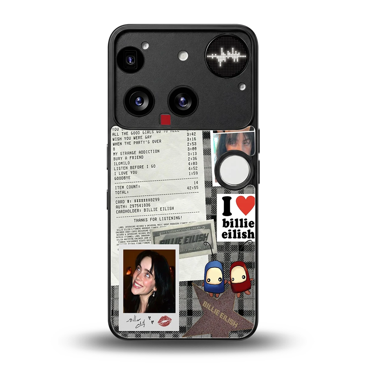 Billie Eilish back phone cover | glass case for nothing phone 3