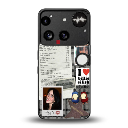 Billie Eilish back phone cover | glass case for nothing phone 3
