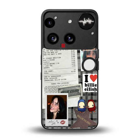 Billie Eilish back phone cover | glass case for nothing phone 3