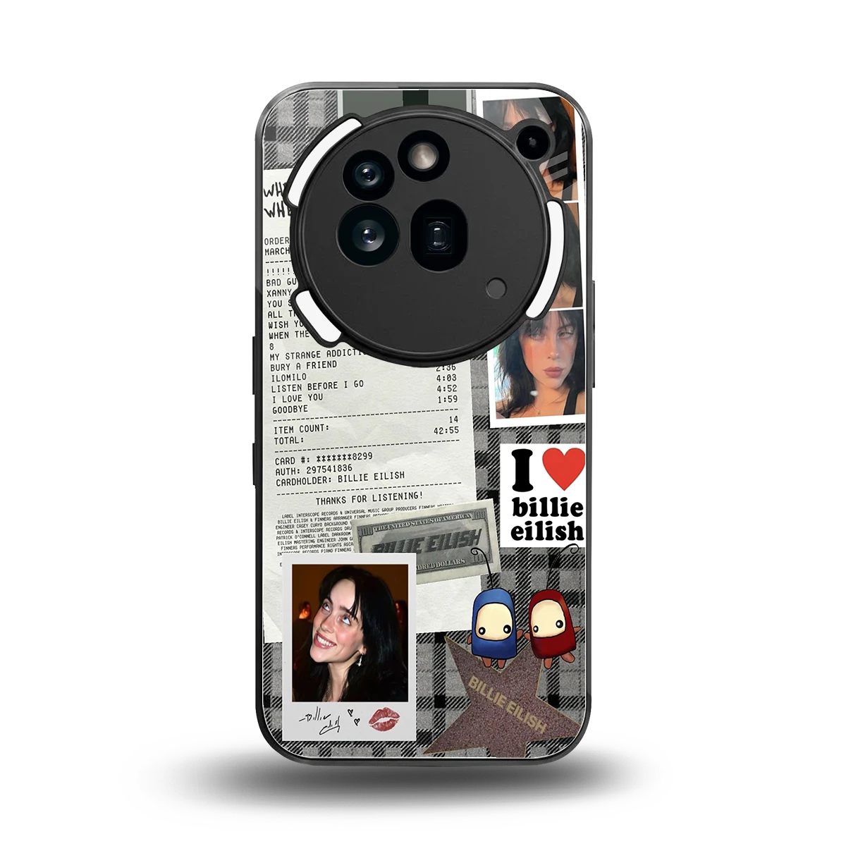 Billie Eilish back phone cover | glass case for nothing phone 3a pro