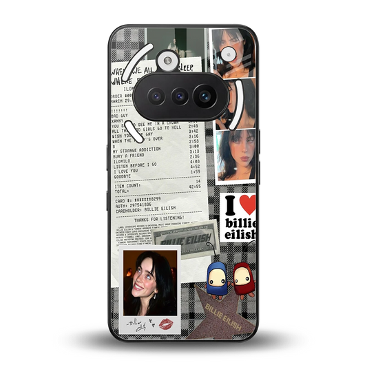 Billie Eilish back phone cover | glass case for nothing phone 3a