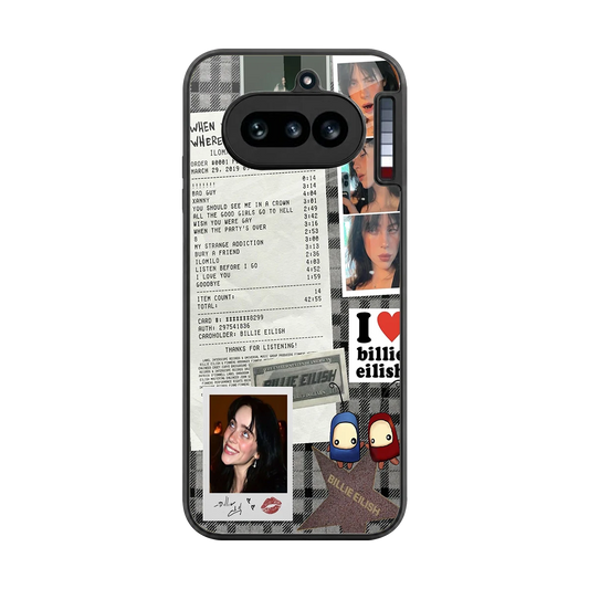 Billie Eilish back phone cover | glass case for nothing phone 4a