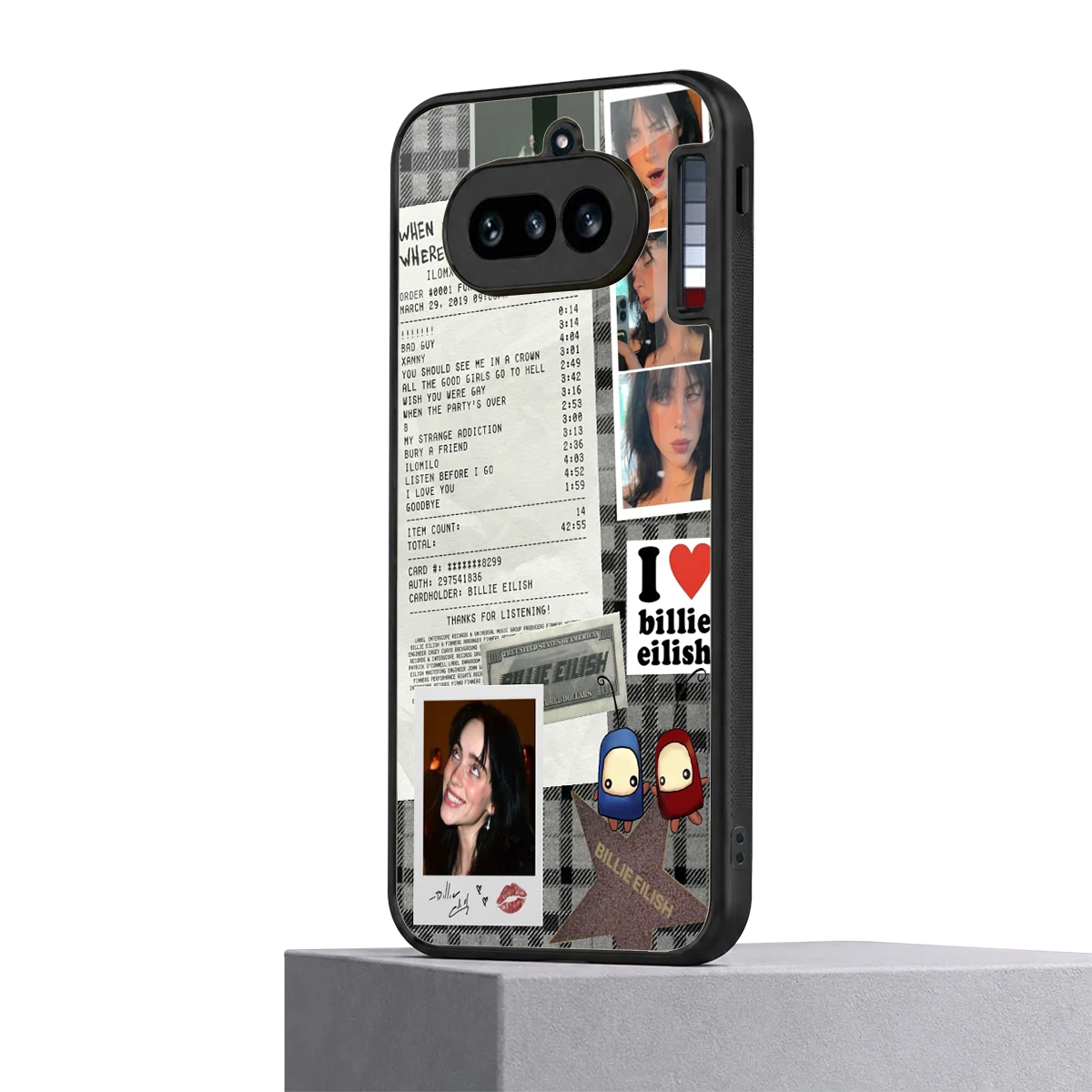 Billie Eilish nothing phone 4a mobile cover | shockproof glass phone case