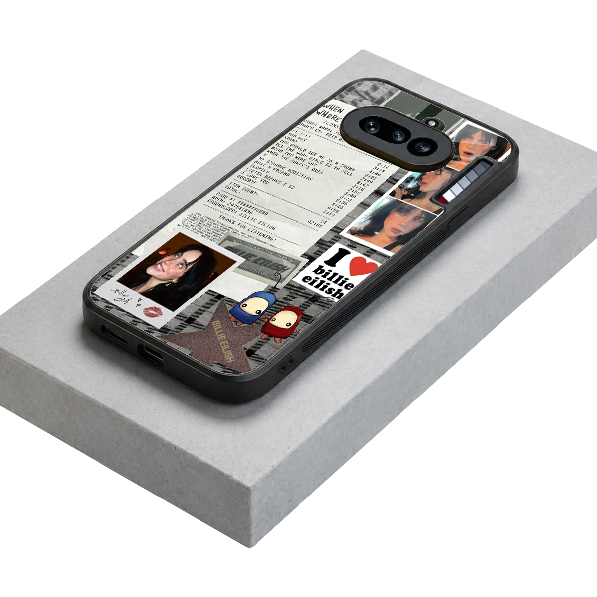 Billie Eilish stylish phone case for nothing phone 4a | glossy glass and slim fit