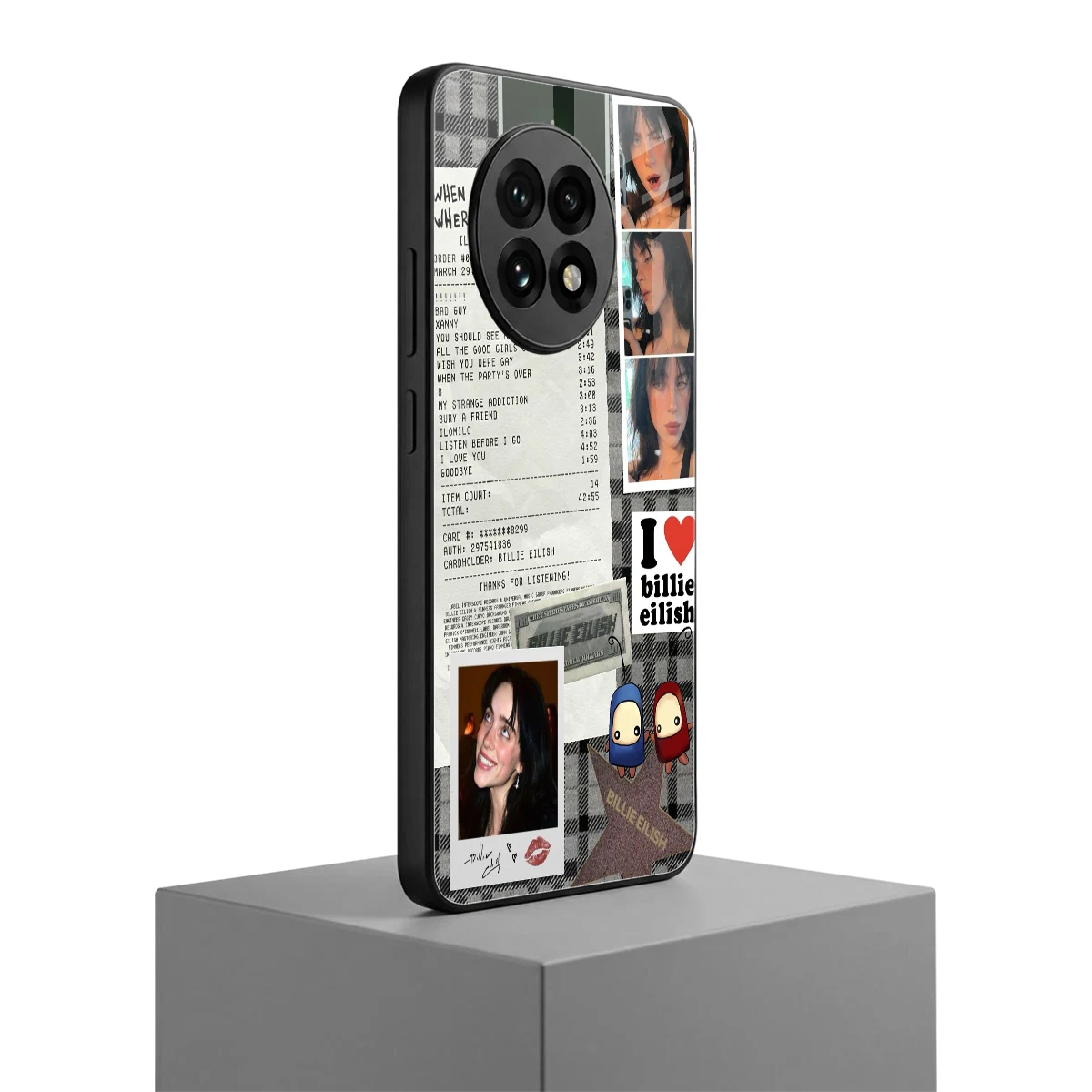 Billie Eilish oneplus 13r mobile cover | shockproof glass phone case