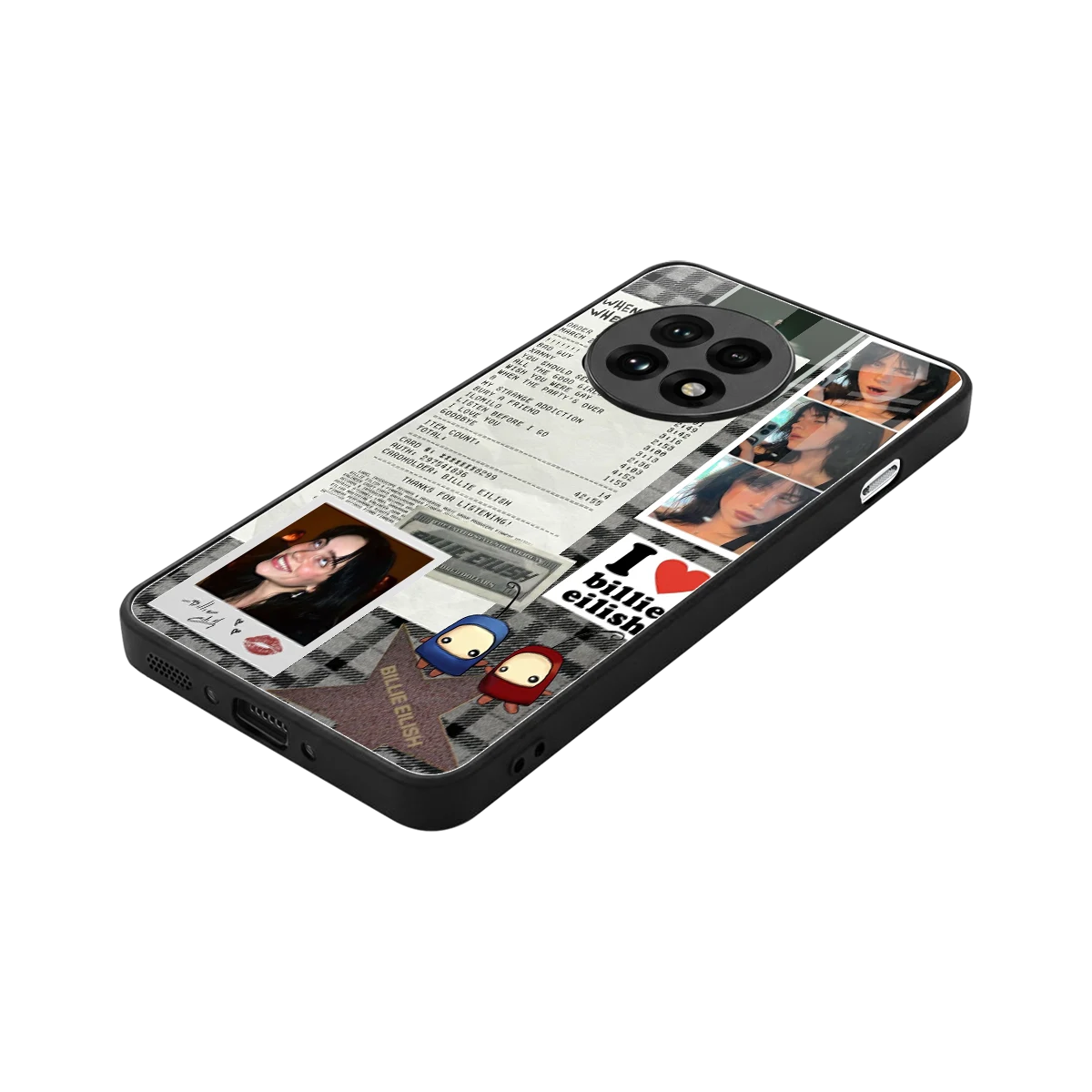 Billie Eilish stylish phone case for oneplus 13r | glossy glass and slim fit