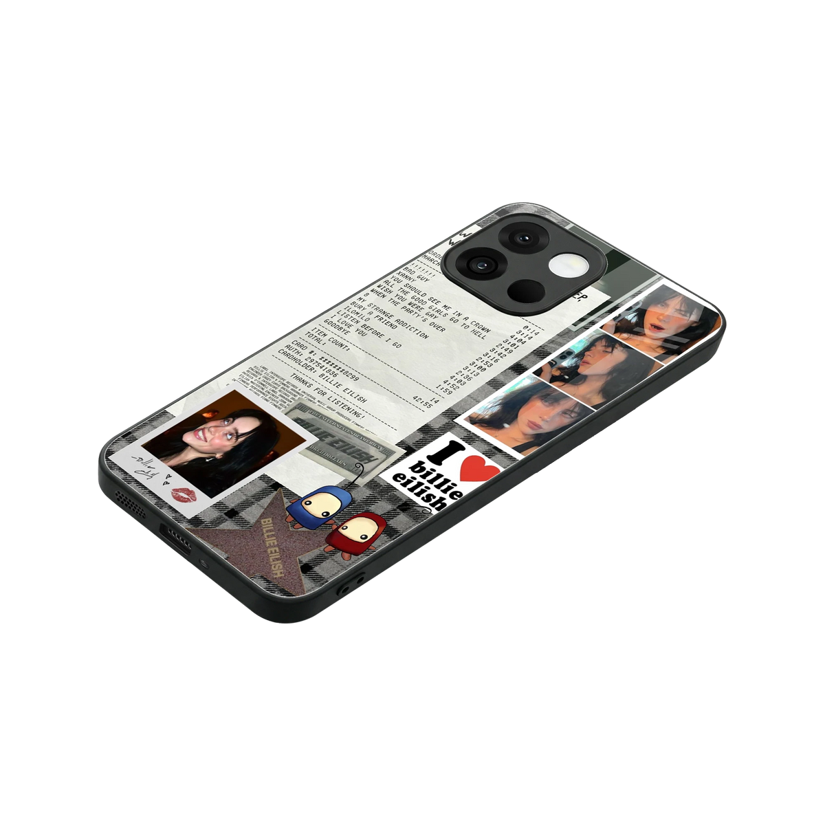 Billie Eilish stylish phone case for oneplus 13s | glossy glass and slim fit