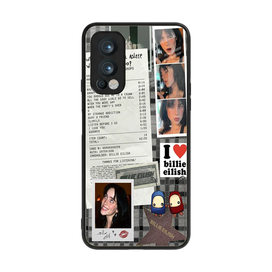Billie Eilish back phone cover | glass case for oneplus nord 2