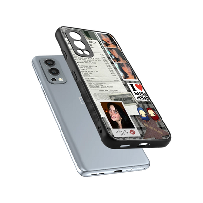 Billie Eilish sleek oneplus nord 2 cover with tempered glass back and TPU edges