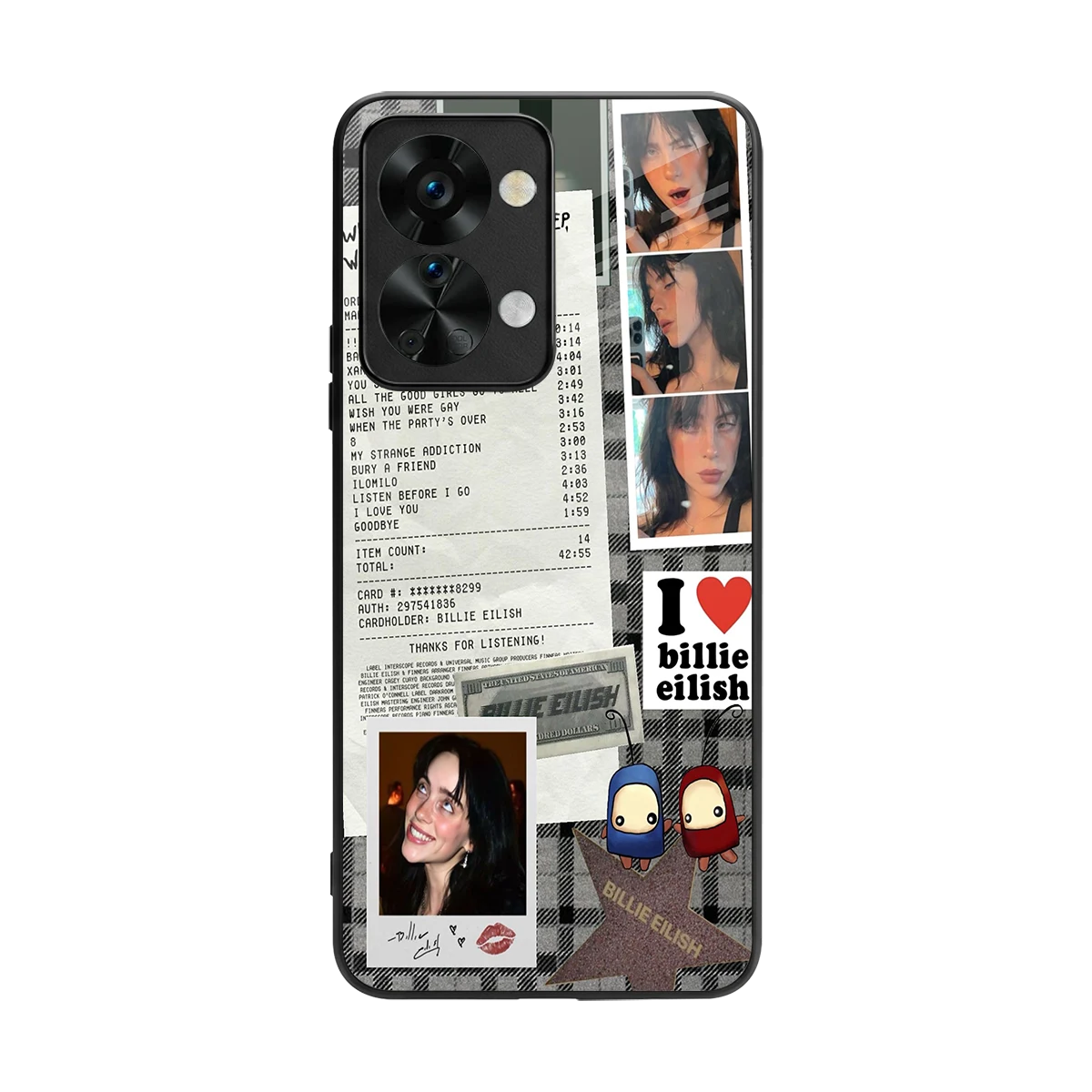 Billie Eilish back phone cover | glass case for oneplus nord 2t