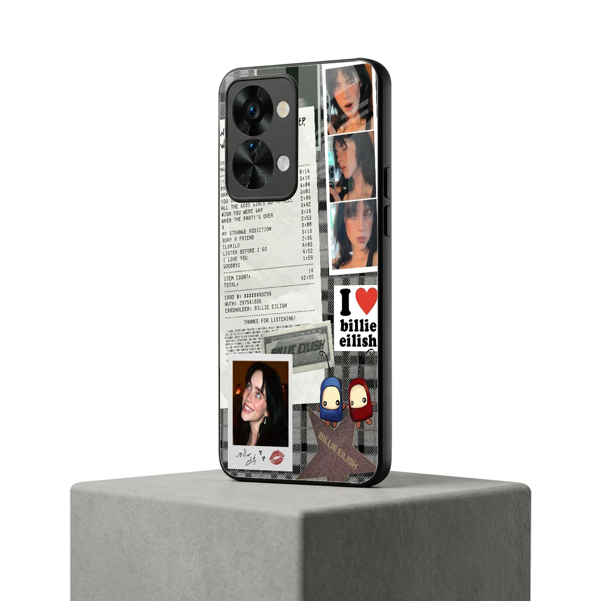 Billie Eilish oneplus nord 2t mobile cover | shockproof glass phone case