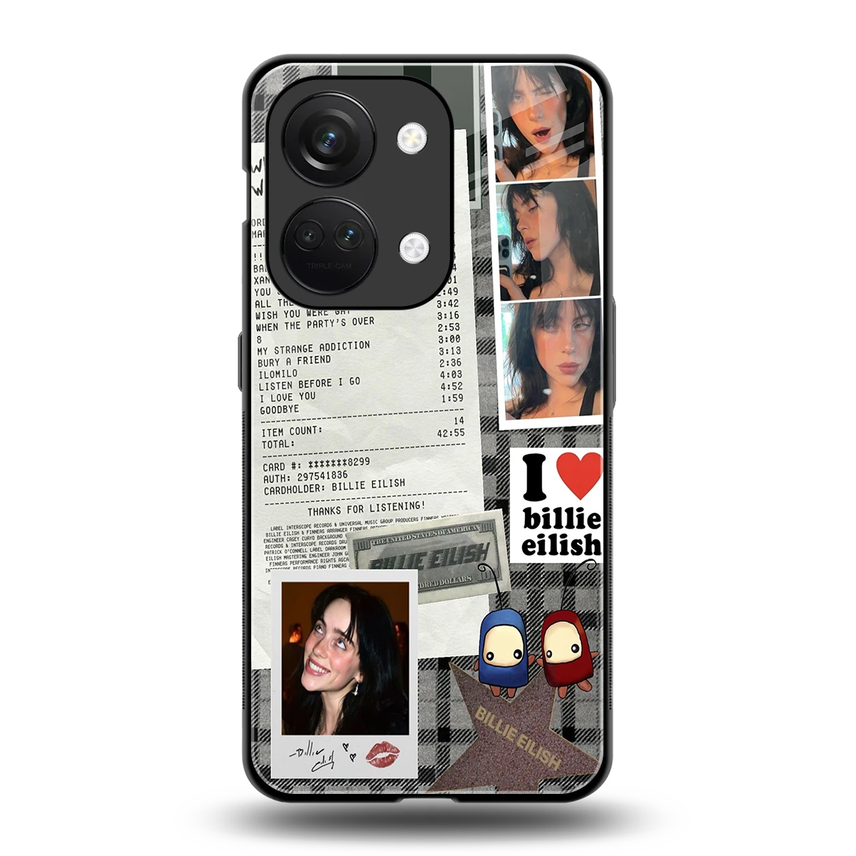 Billie Eilish back phone cover | glass case for oneplus nord 3