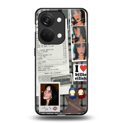 Billie Eilish back phone cover | glass case for oneplus nord 3