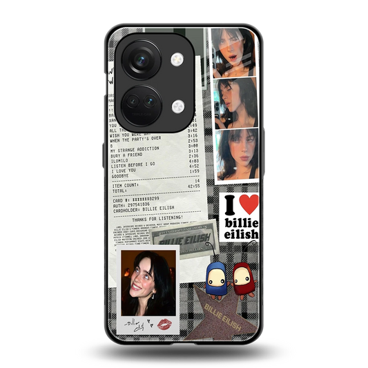 Billie Eilish back phone cover | glass case for oneplus nord 3