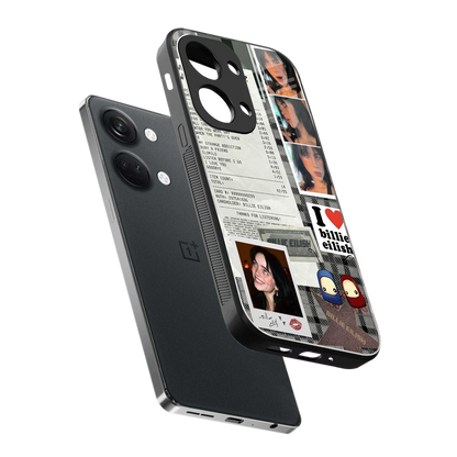 Billie Eilish sleek oneplus nord 3 cover with tempered glass back and TPU edges