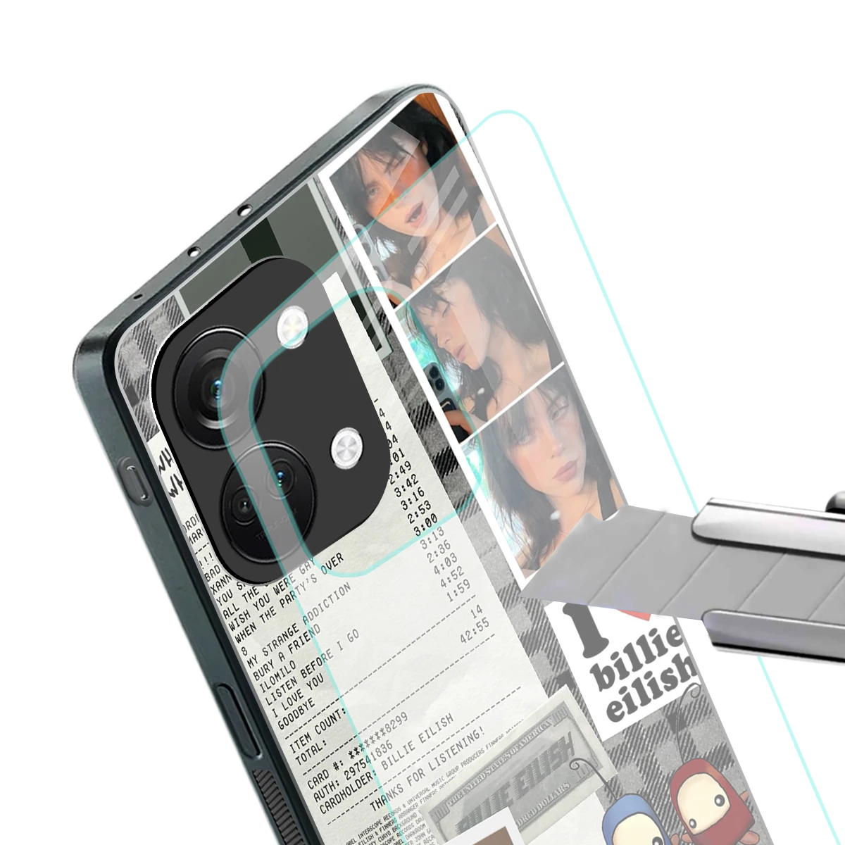 Billie Eilish stylish phone case for oneplus nord 3 | glossy glass and slim fit