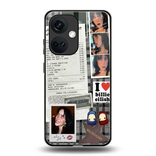 Billie Eilish back phone cover | glass case for oneplus nord ce 3