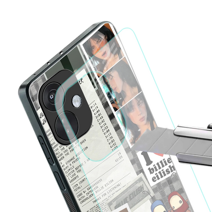 Billie Eilish stylish phone case for oneplus nord ce 3 | glossy glass and slim fit