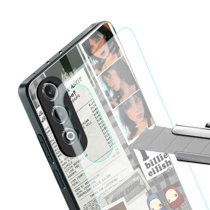 Billie Eilish stylish phone case for oneplus nord ce 4 | glossy glass and slim fit
