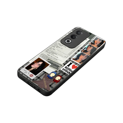Billie Eilish stylish phone case for oppo a3 pro | glossy glass and slim fit
