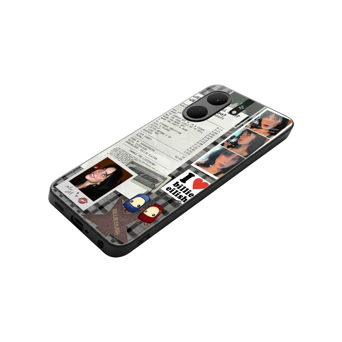 Billie Eilish stylish phone case for oppo a5x 5g | glossy glass and slim fit