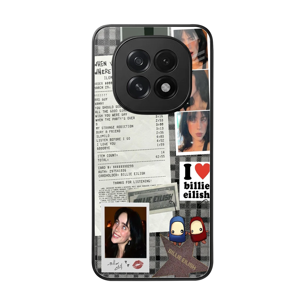 Billie Eilish back phone cover | glass case for oppo f29 5g