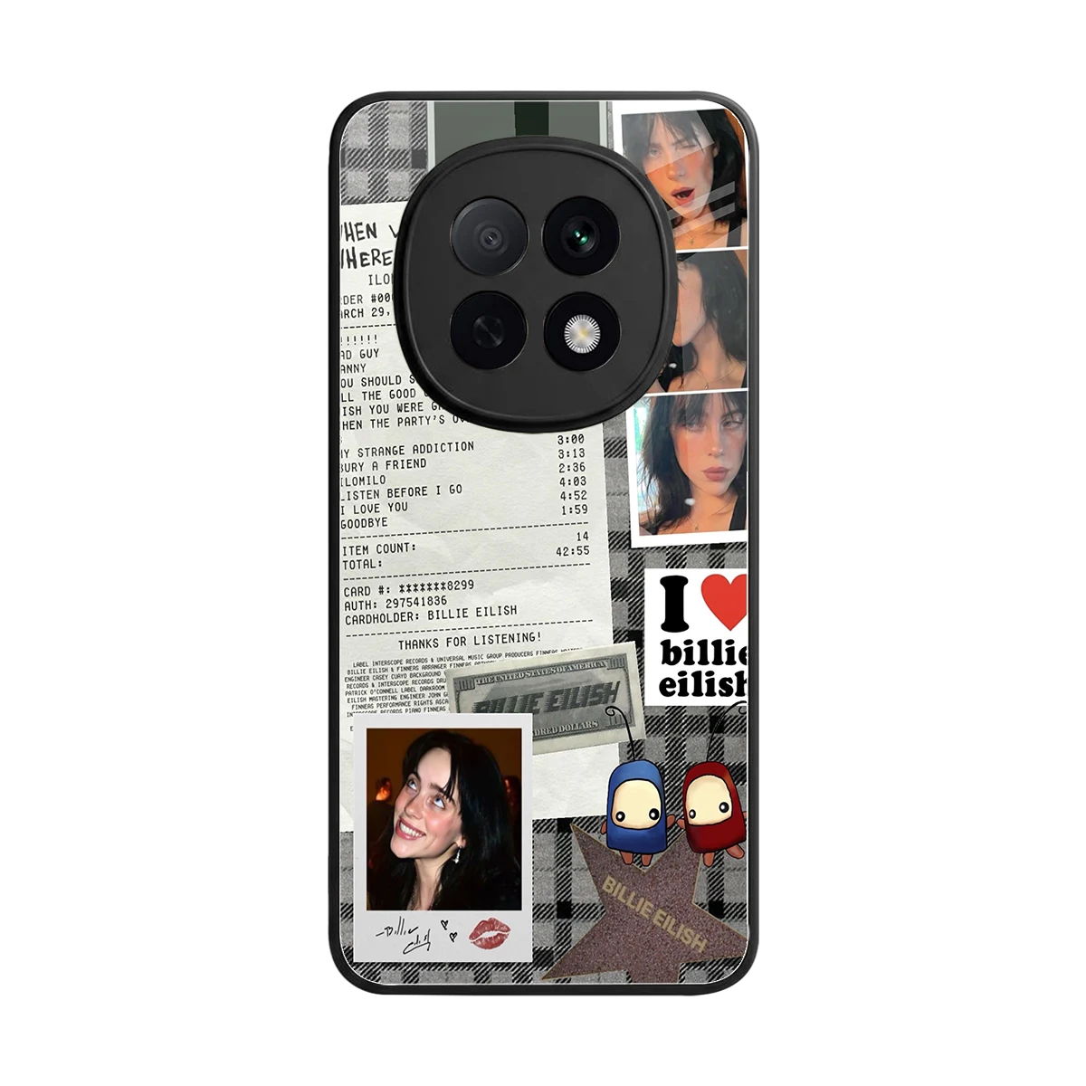 Billie Eilish back phone cover | glass case for oppo f29 pro 5g