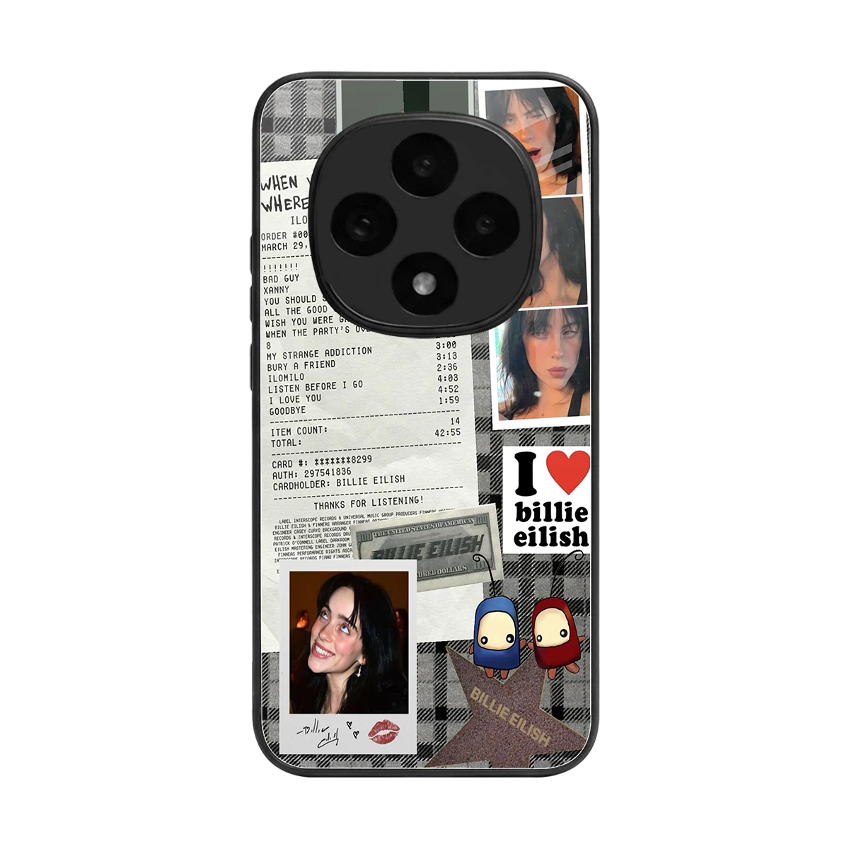 Billie Eilish back phone cover | glass case for oppo f31 pro 5g
