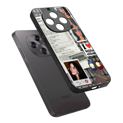 Billie Eilish sleek oppo f31 pro 5g cover with tempered glass back and TPU edges