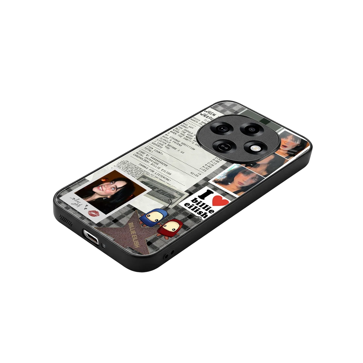 Billie Eilish stylish phone case for oppo f31 pro 5g | glossy glass and slim fit