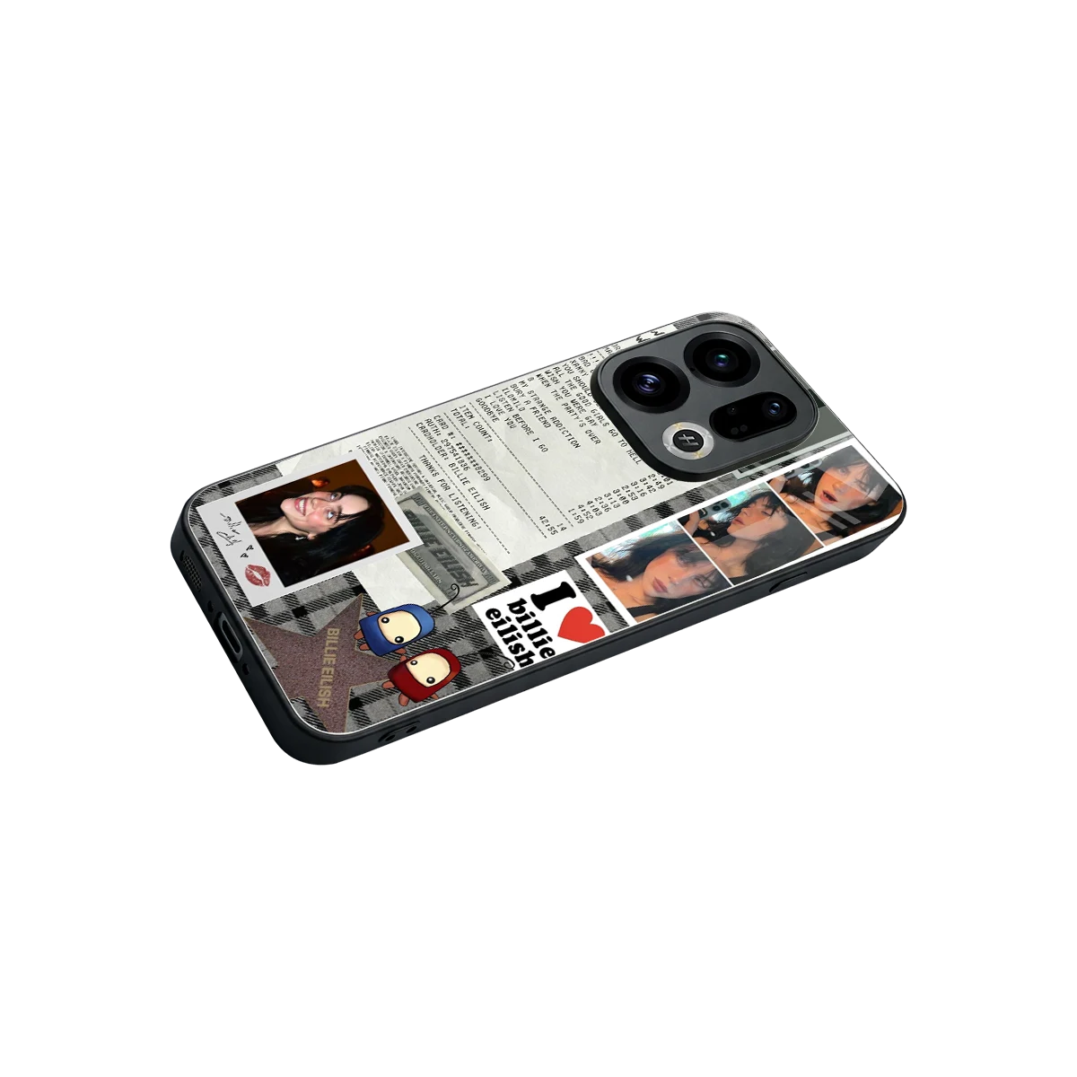 Billie Eilish stylish phone case for oppo find x9 | glossy glass and slim fit