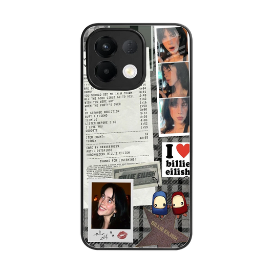 Billie Eilish back phone cover | glass case for oppo k13 5g