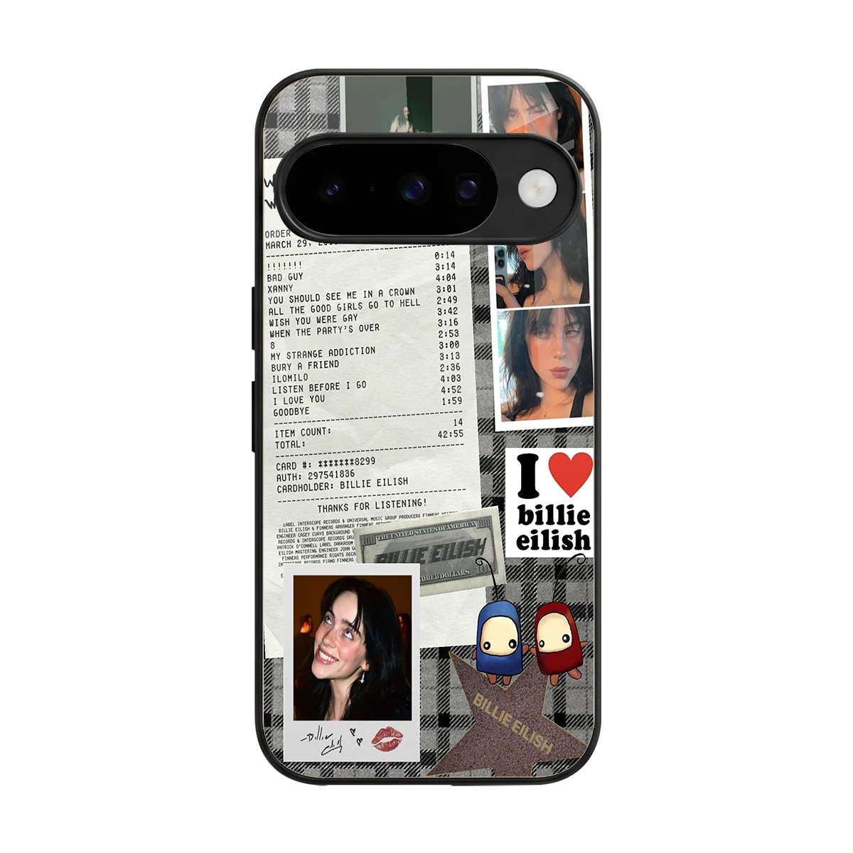Billie Eilish back phone cover | glass case for google pixel 10