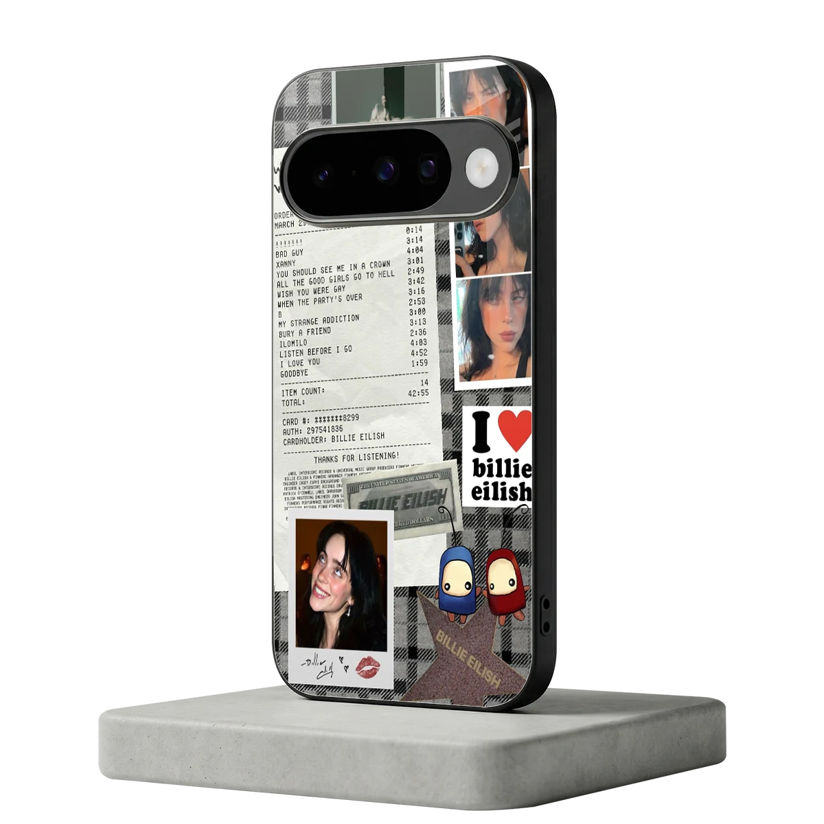 Billie Eilish google pixel 10 mobile cover | shockproof glass phone case