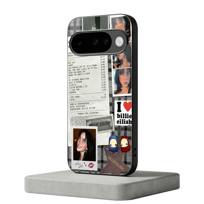 Billie Eilish google pixel 10 mobile cover | shockproof glass phone case