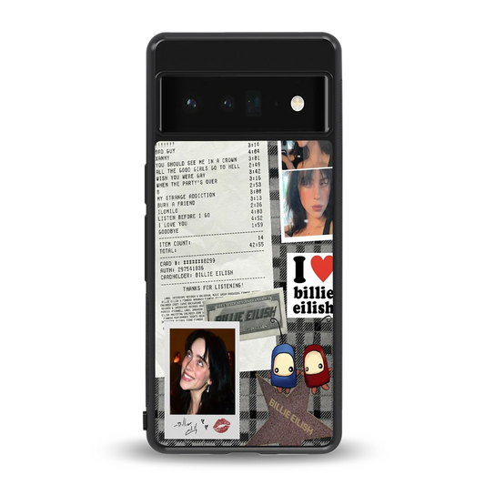 Billie Eilish back phone cover | glass case for google pixel 6 pro