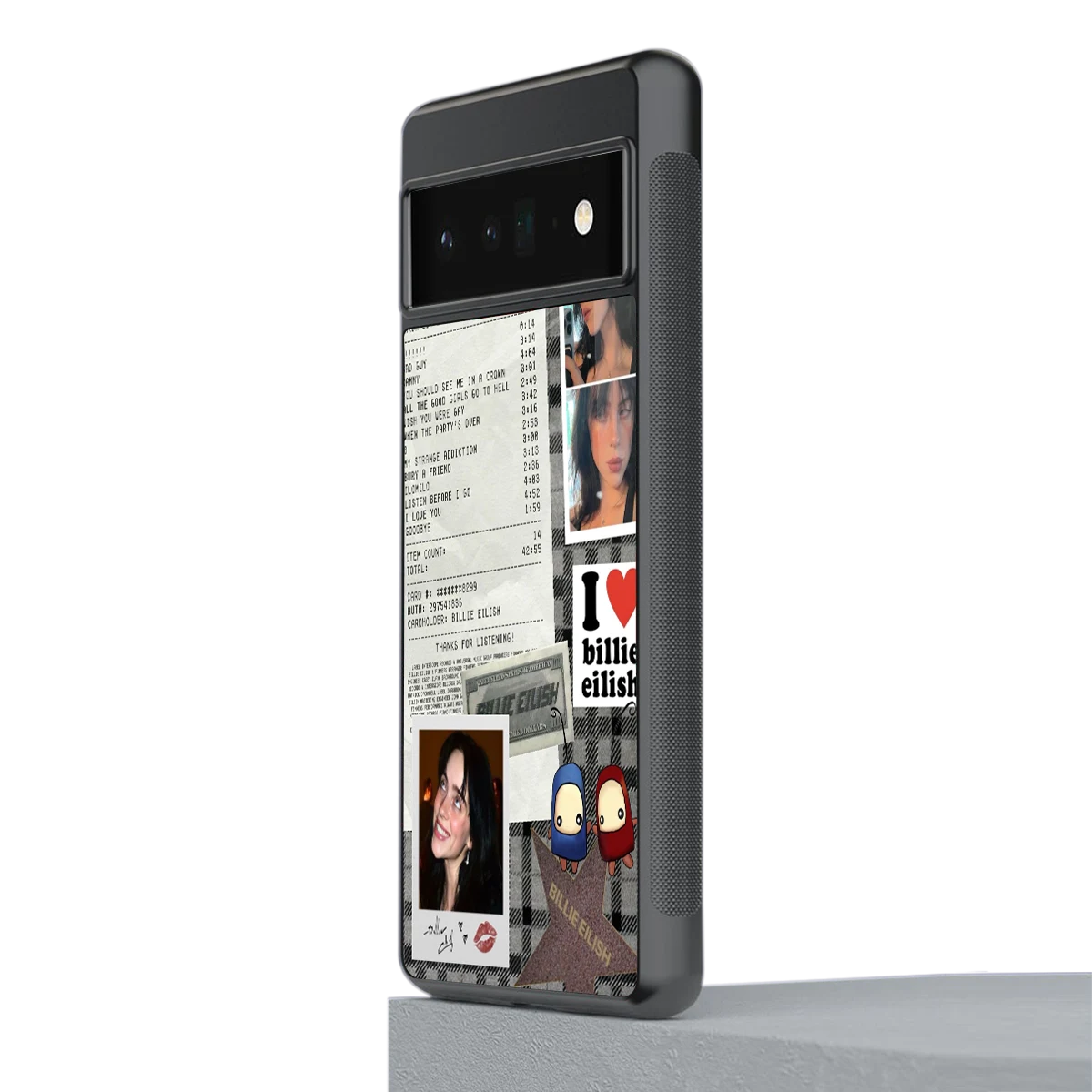 Billie Eilish stylish phone case for google pixel 6 pro | glossy glass and slim fit