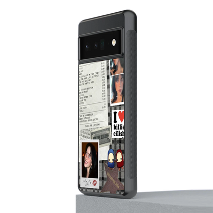 Billie Eilish stylish phone case for google pixel 6 pro | glossy glass and slim fit