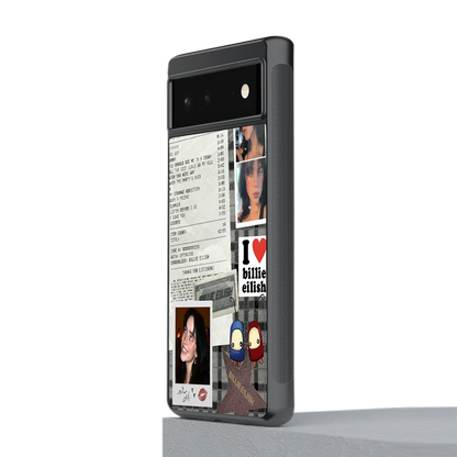 Billie Eilish stylish phone case for google pixel 6 | glossy glass and slim fit