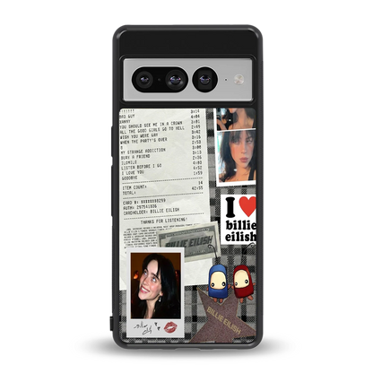 Billie Eilish back phone cover | glass case for google pixel 7 pro