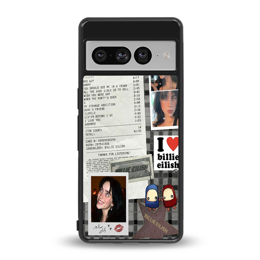 Billie Eilish back phone cover | glass case for google pixel 7 pro