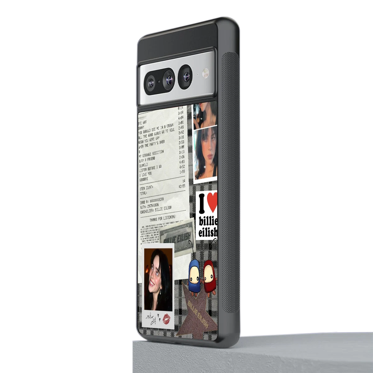 Billie Eilish stylish phone case for google pixel 7 pro | glossy glass and slim fit