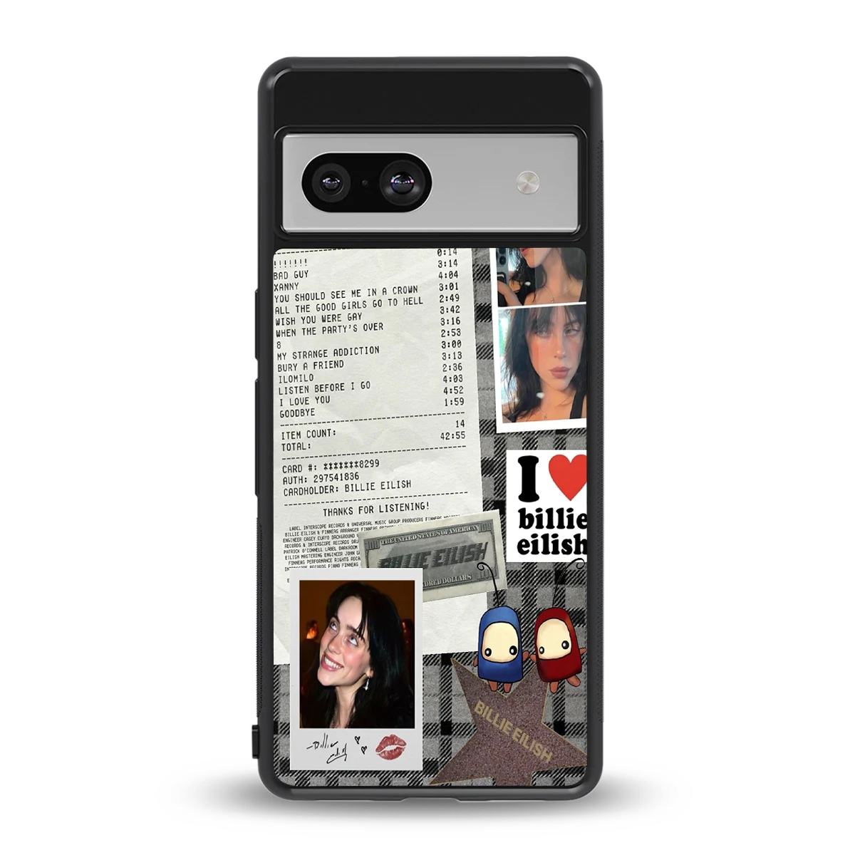 Billie Eilish back phone cover | glass case for google pixel 7