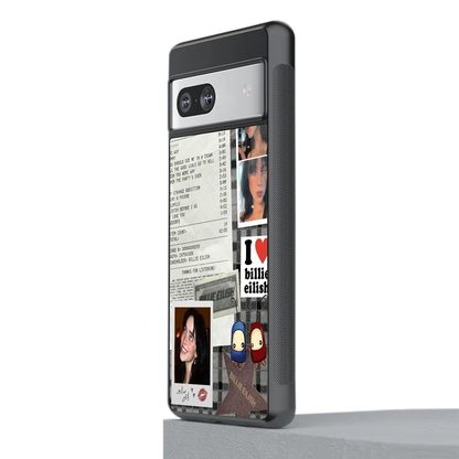 Billie Eilish stylish phone case for google pixel 7 | glossy glass and slim fit
