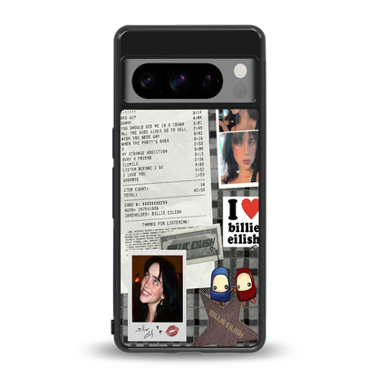 Billie Eilish back phone cover | glass case for google pixel 8 pro